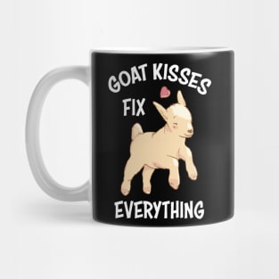 Spread Love and Laughter with Our Goat Kisses Fix Everything Mug